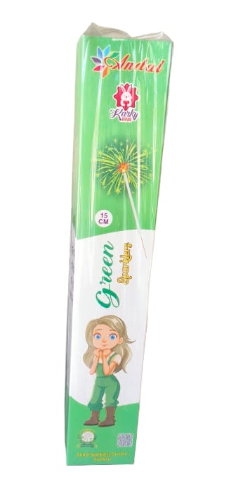 15 Cm Green Sparklers